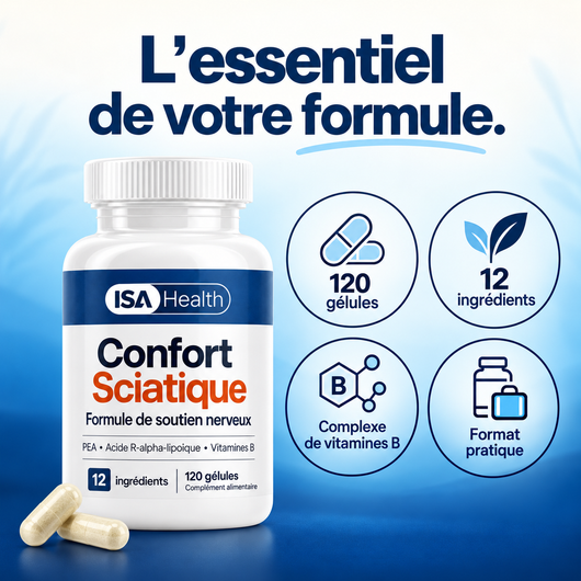 Confort Sciatique | Soutien Nerveux & Jambe Apaisée