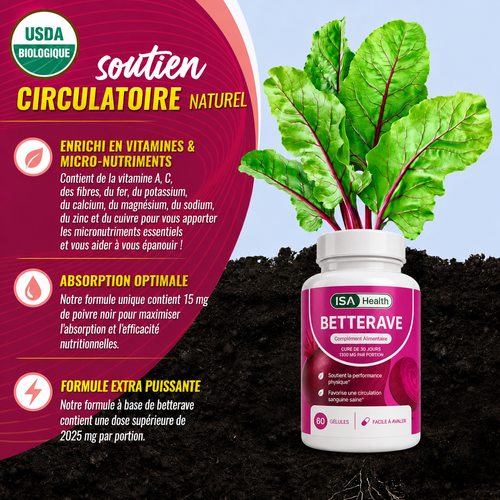 Betterave Gélules | Circulation & Vitalité Cardiovasculaire