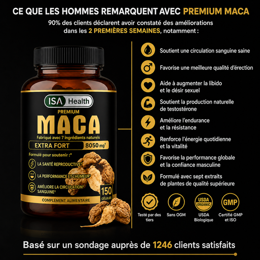 Premium Maca Extra Fort | Performance Intime & Vitalité Masculine