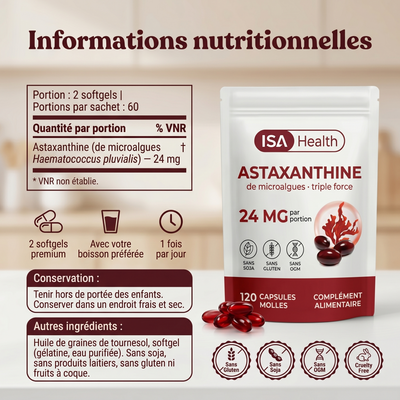 Astaxanthine Gélules | Formule Triple Force & Santé Oculaire