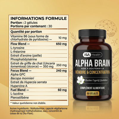Alpha Brain Gélules | Mémoire & Concentration
