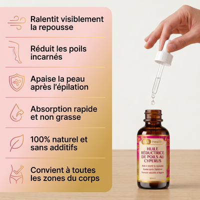 Huile au Cyperus | Repousse Ralentie & Peau Apaisée