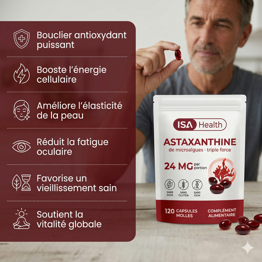 Astaxanthine Gélules | Formule Triple Force & Santé Oculaire