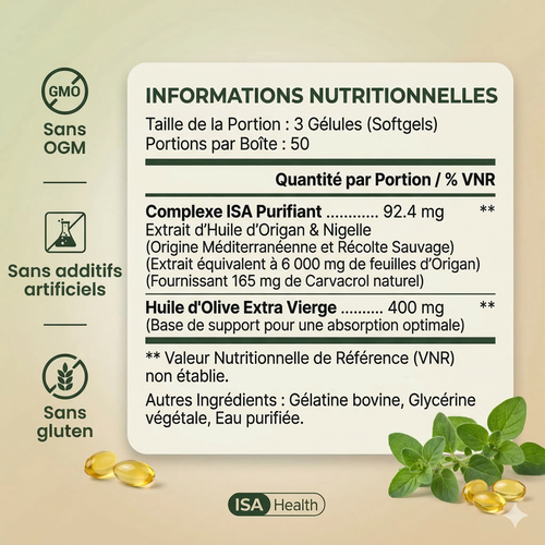 Huile d'Origan Gélules | Nouvelle Formule