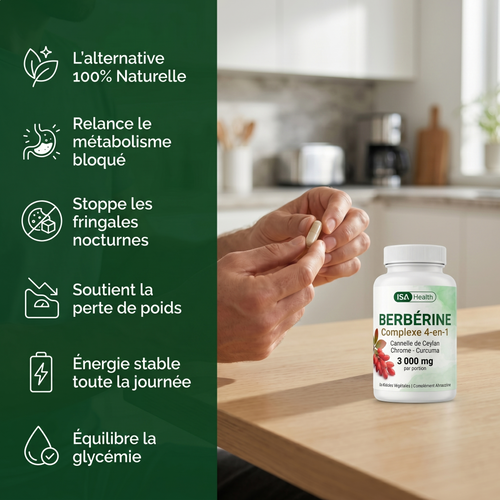 Berbérine Complexe 4-en-1 | Métabolisme & Glycémie