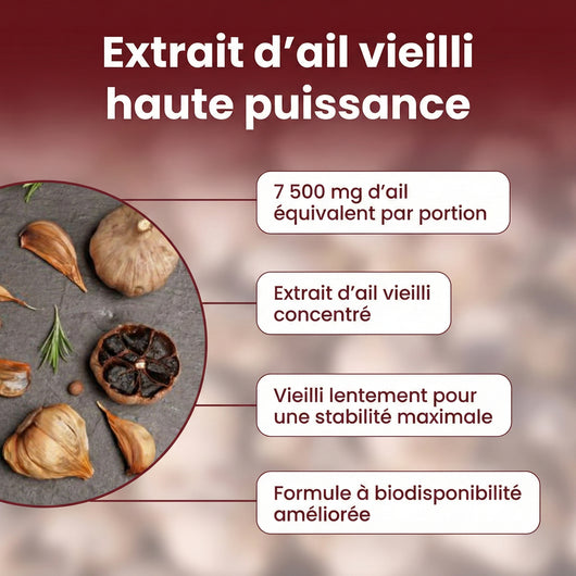 Extrait d’ail vieilli sans odeur – Gélules 7 500 mg