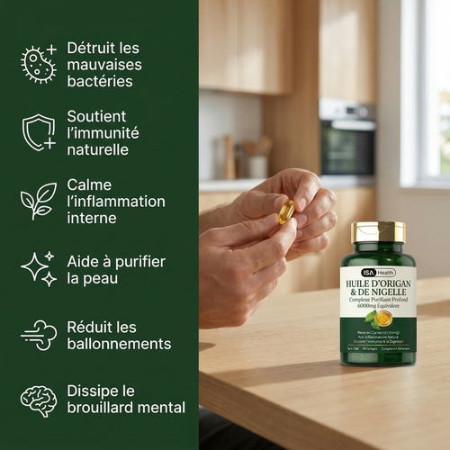 Huile d'Origan Gélules | Nouvelle Formule