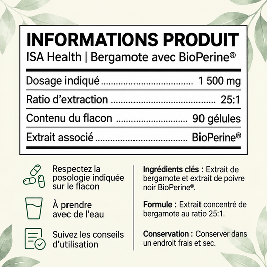 ISA Health Bergamote + BioPerine®