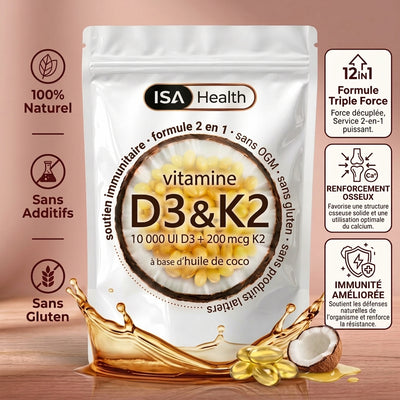 Vitamine D3 & K2 | Immunité & Renforcement Osseux