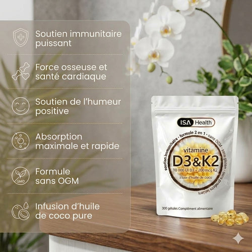 Vitamine D3 & K2 | Immunité & Renforcement Osseux