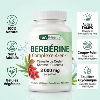 Berbérine Complexe 4-en-1 | Métabolisme & Glycémie
